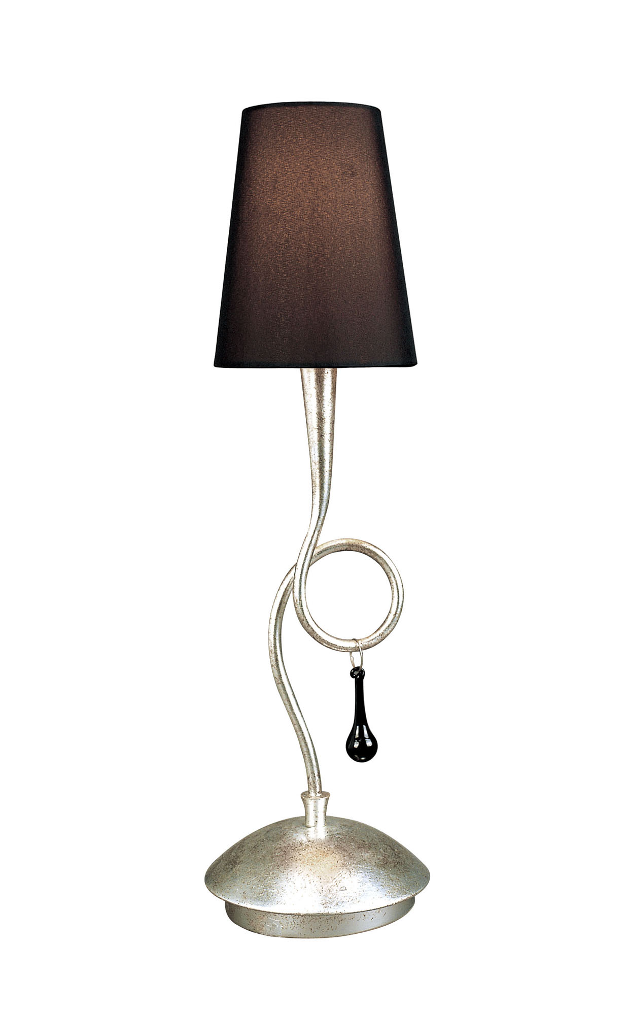 Paola Silver-Black Table Lamps Mantra Shaded Table Lamps